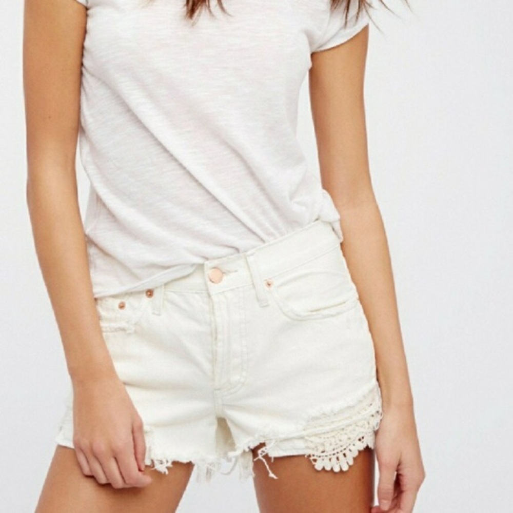 Free People white shorts